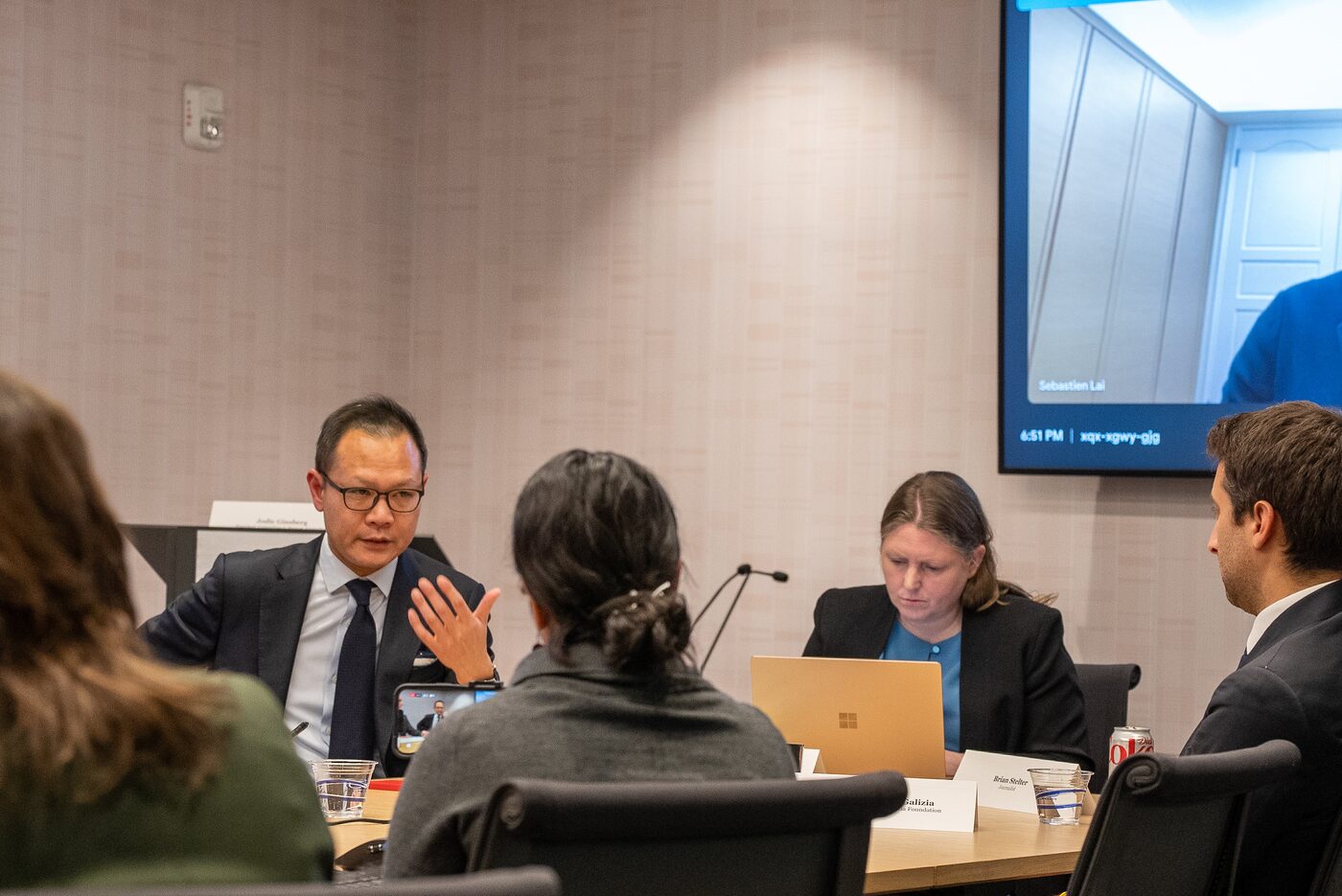 Dennis Kwok speaking on a panel