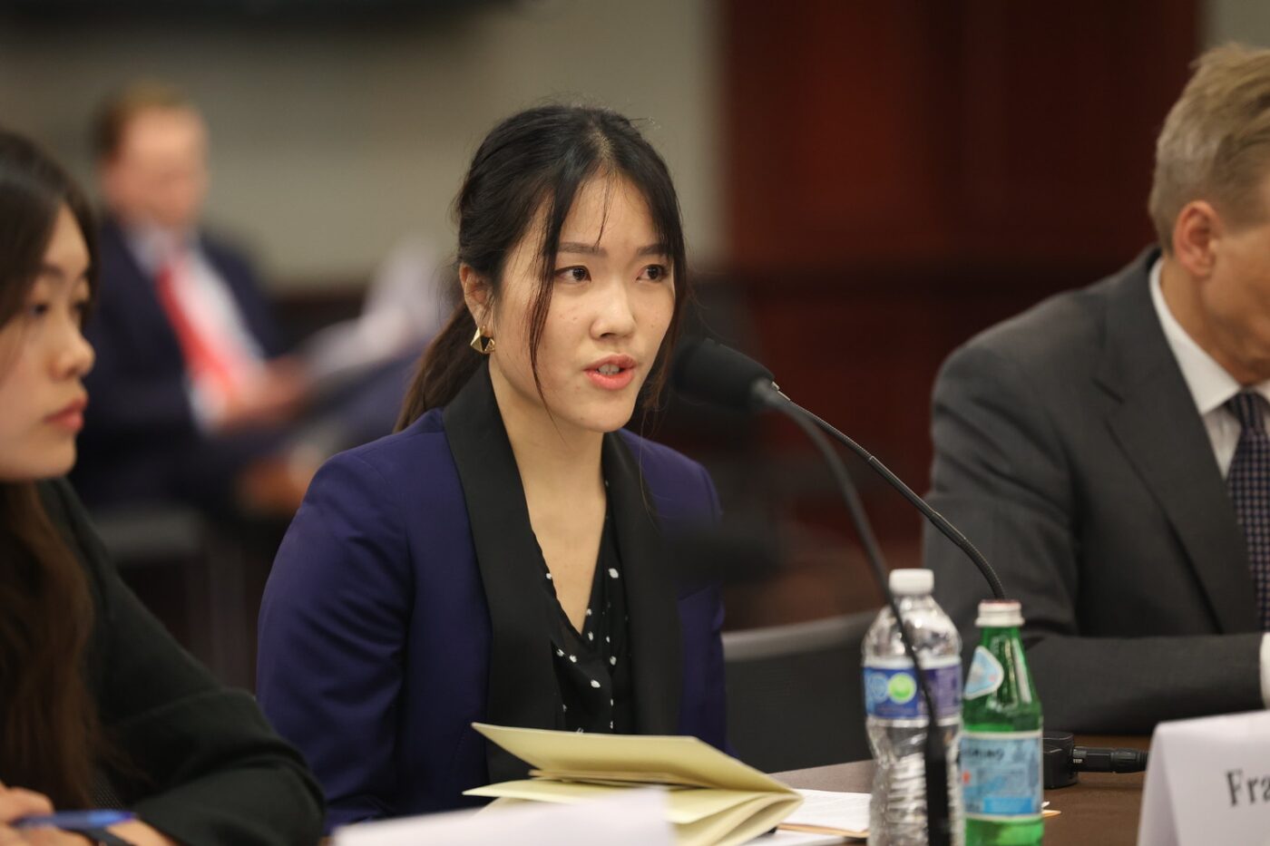 Frances Hui speaking at a US House committee roundtable
