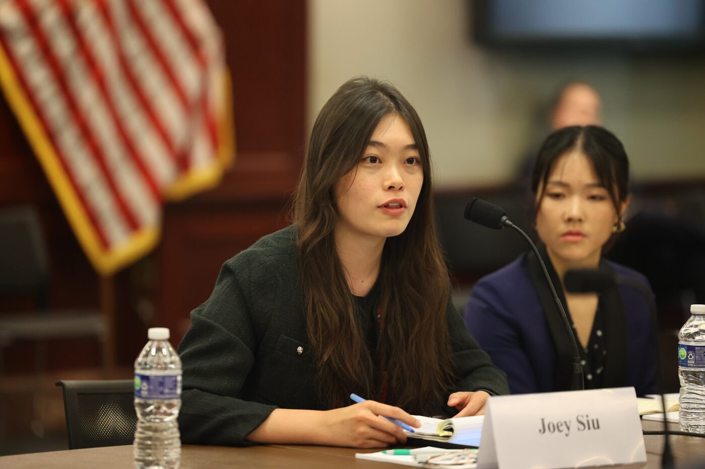 Joey Siu and Frances Hui at a US House committee roundtable